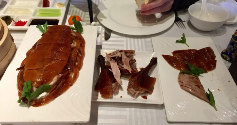 Eating Peking Duck in Beijing